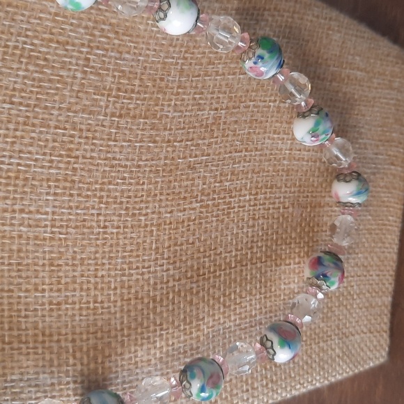 HOBE lampwork and crystal necklace - Picture 5 of 6